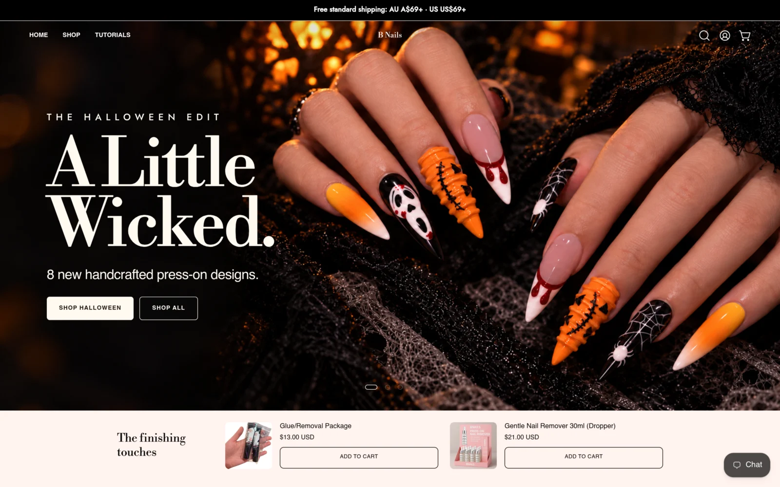 B Nails press-on nails Shopify store