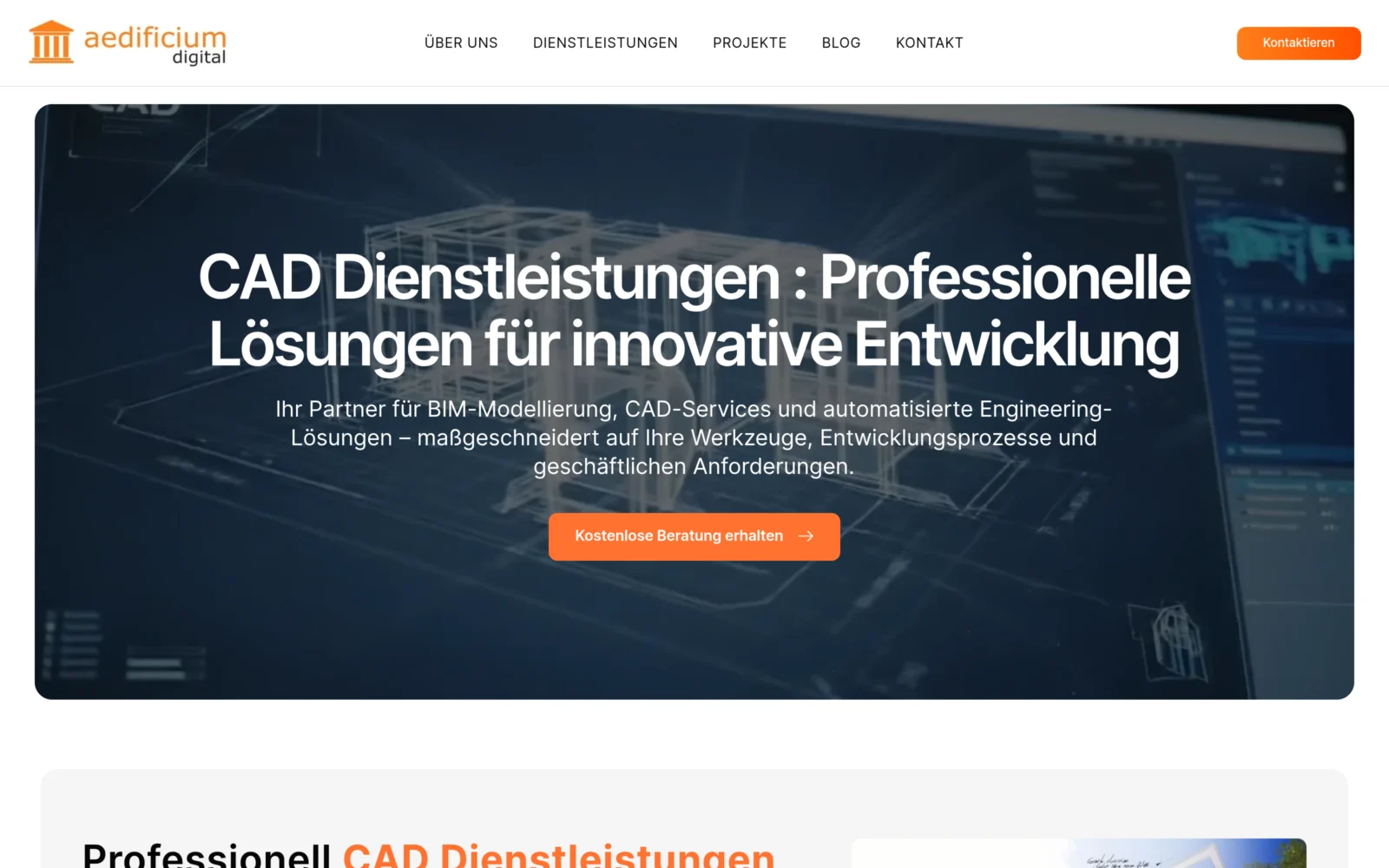 CAD Dienstleistungen engineering services website