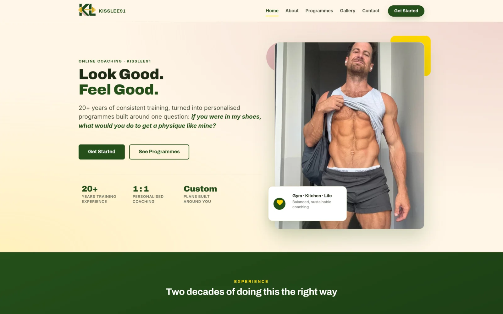 Kisslee91 online personal training website