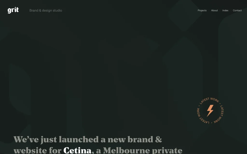Grit Studio website homepage