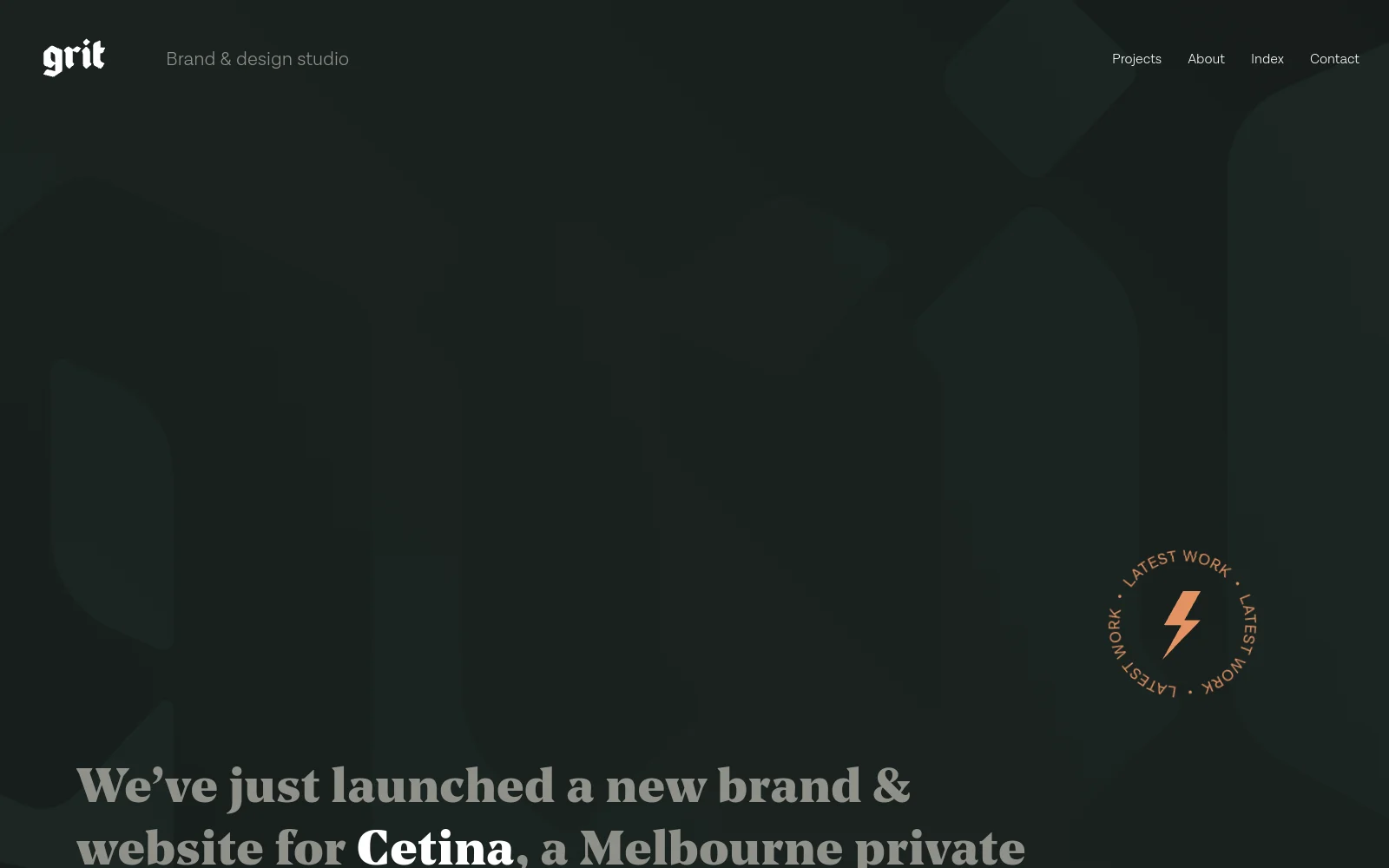Grit Studio website homepage